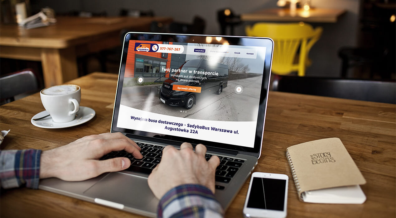 Strona internetowa dla wypożyczalni busów dostawczych
