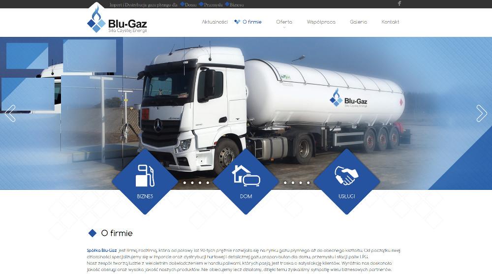 Nowa strona internetowa Blu-Gaz Stworzona strona internetowa dla firmy Blu Gaz